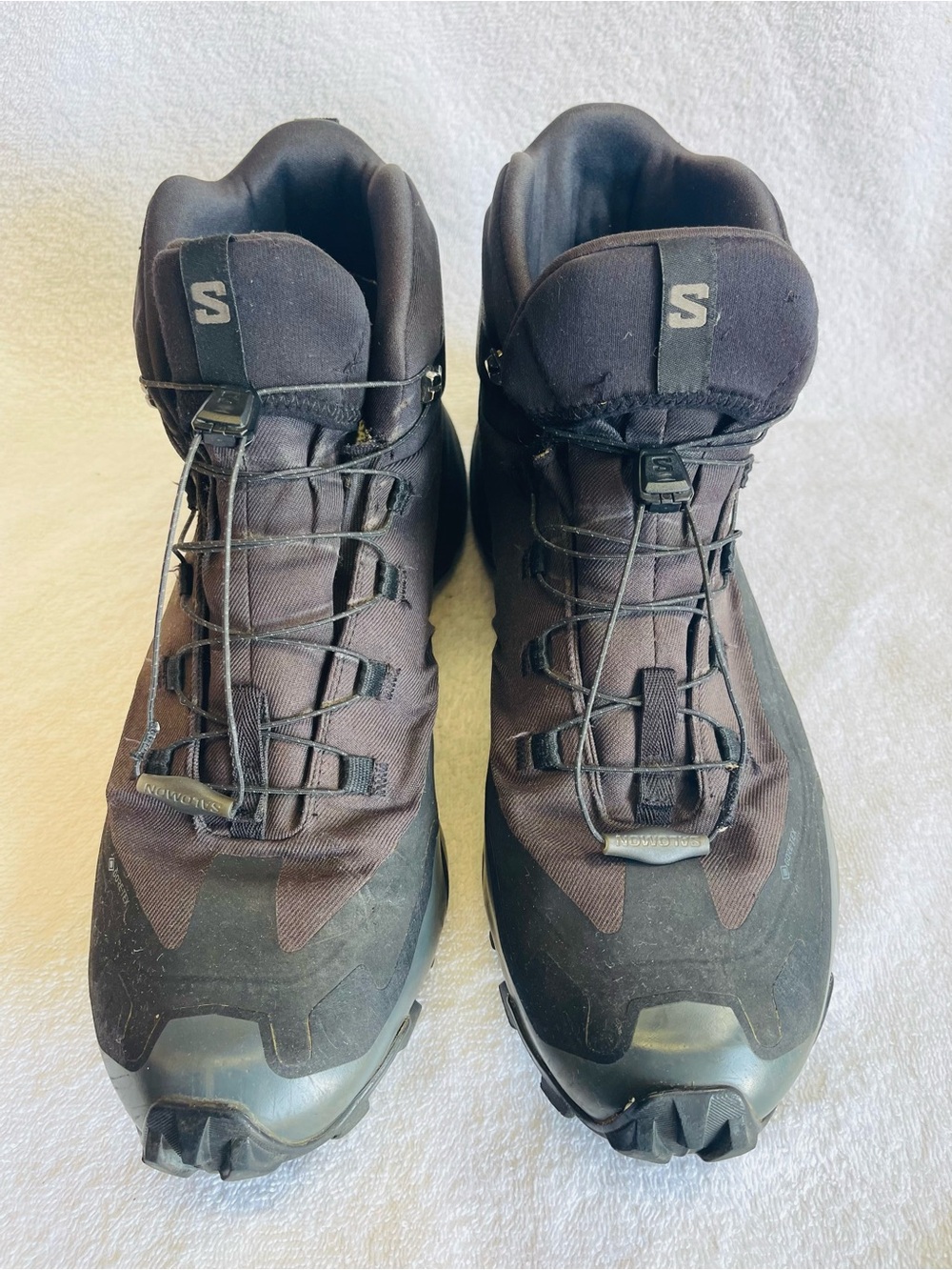 Salomon Cross Hike 2 Gortex Mid Hiking Shoes Black/Gray Mens US 12